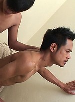 Hard raw barebacking, leads to the unloading of a huge amount of cum all over a handsome twink\\\\\\\'s belly. by Asia Boys