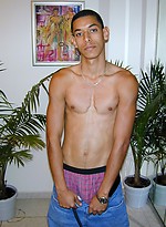 Hot latin twink Beneto shows his uncut cock by Miami Boyz