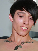 Tatooed boy Tantrum jacking off dick by EU Twinks