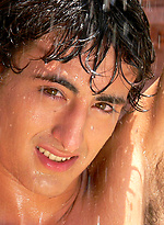 Wet horny twink showering, getting his cock hard and pumping out a load of cum by EU Twinks