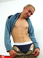 Blond eats his own cum by EU Twinks