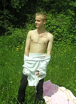 Blond Boy Naked Outside by EU Twinks