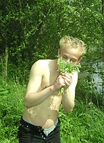 Blond Boy Naked Outside by EU Twinks