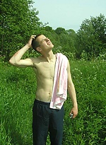 Sweet young twink strips outside and shows his hard cock and hairy ass. by EU Twinks