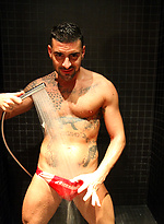 Spanish PornStar Cigano DaCruz showing off his big uncut cock by Bentley Race