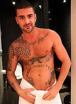 Spanish PornStar Cigano DaCruz showing off his big uncut cock by Bentley Race