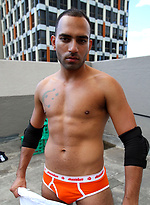 Our newest mate Ali Halibi strips naked on the roof by Bentley Race
