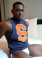 Mister Muscles - 18 year old college football player strips for Ben by Bentley Race