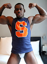 Mister Muscles - 18 year old college football player strips for Ben by Bentley Race