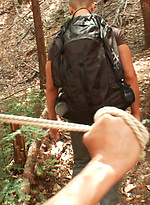 Straight stud Logan Vaughn is captured in the deep woods and edged for days. by Men On Edge With Logan Vaughn