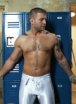 Straight rugby player gets tied up and edged in the locker room shower. by Men On Edge