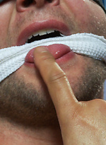 Straight rugby player gets tied up and edged in the locker room shower. by Men On Edge