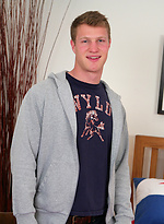 Hunky Rugby Stud Sebastian Plunges in a Few Toys! Athletic and What a Great Erect Uncut Cock! by English Lads