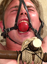 Hetero man Joel is subjected to extreme bondage at Breeder Fuckers by Breeder Fuckers