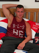 Muscular Young Straight Blond Hunk Alfie Pumps His Rock Solid Big Thick Uncut Cock! by English Lads