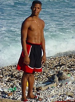 Black young twink with wash board abs and thick cock by Mount Equinox
