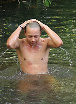 Julio jacking off dick outdoors  by Tribal Twinks