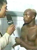 EricDeman catches a hot footballer in the locker room adjusting his towel just before being interviewed and inadvertently revealing his big wet cock. by Eric Deman