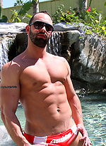 Hung Italian porn star Fabio gets naked outdoors for Ben by Bentley Race