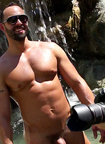Hung Italian porn star Fabio gets naked outdoors for Ben by Bentley Race