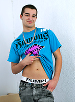 Hot brunette boy Sean strokes dick by Squirtz