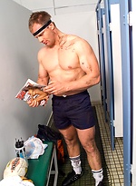 Daz strokes dick in a toilet by Raging Stallion