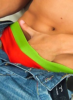 Hot latin twink Emmy jacking off big uncut dick by Raging Stallion