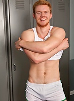 Strawberry blond gym jock Jesse Knight will find a place in your fantasies thanks to his handsome face, fiery red pubes and beautiful uncut cock. by Randy Blue