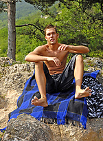 Chris posing outdoors by Boys Nation