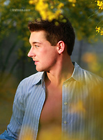 Hot brunette stud Kade strokes his dick by Frat Men