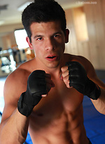 Hot latin stud Lee shows his uncut dick by Frat Men