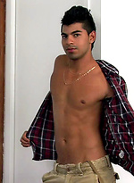Danny strokes his brown cock by Squirtz
