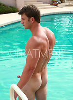 Braden jacking off his muscled boner by Frat Men