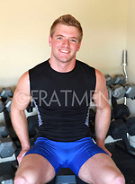 Blond jock Cason by Frat Men