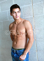 Blac hair muscle boy Kobe by Frat Men