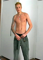 Blond twink John strokes his cock by Squirtz