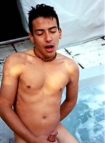 Sexy twink plays with dildo pool side. by Mount Equinox