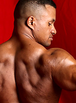 Devon Ford bodybuilder pro strokes his ebony cock by Muscle Hunks