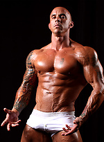 Bald bodybuilder Vin Marco shows his muscled boner by Muscle Hunks With Vin Marco