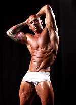 Bald bodybuilder Vin Marco shows his muscled boner by Muscle Hunks With Vin Marco