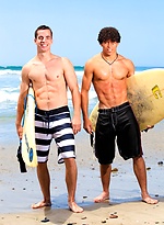 Hot surfers Bradley Hudson and Austin Merrick by Dylan Lucas With Austin Merrick