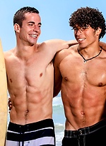 Hot surfers Bradley Hudson and Austin Merrick by Dylan Lucas With Austin Merrick