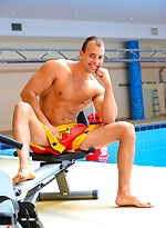 Jason Visconti posing naked by the pool by Colt Studio With Jason Visconti