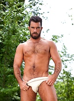 Muscle bear Damien Stone outdoors by Colt Studio With Damien Stone