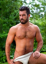 Muscle bear Damien Stone outdoors by Colt Studio With Damien Stone