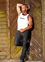 Tim Kelly shows his muscled hairy body by Colt Studio With Tim Kelly