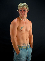 Blond stud jacking off dick by Buzz West