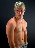 Blond stud jacking off dick by Buzz West