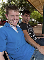 A Little gay fun by the bus stop. by Out In Public
