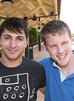 A Little gay fun by the bus stop. by Out In Public